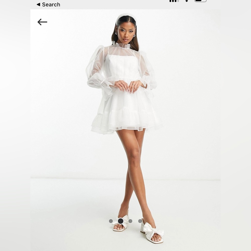 ASOS Ever New Bridal Organza Mini Dress